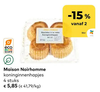 Maison Noirhomme koninginnenhapjes 4 stuks
