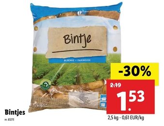 Lidl Bintjes aanbieding