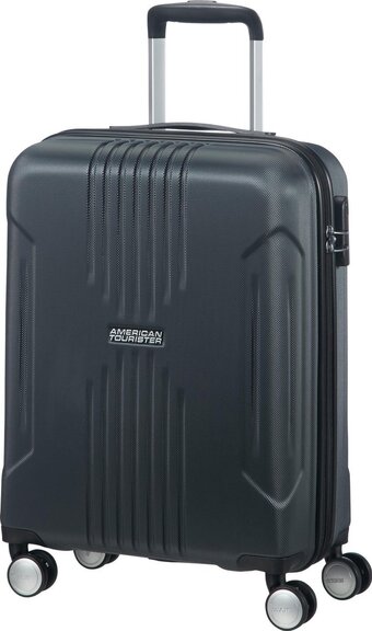 American tourister tracklite spinner handbagage koffer 55 cm - dark slate