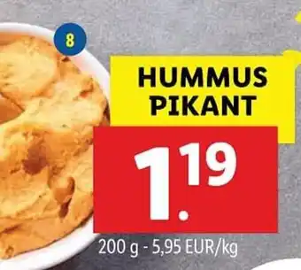 Lidl Hummus Pikant aanbieding
