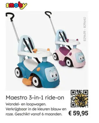 Multi bazar Maestro 3-in-1 ride-on aanbieding