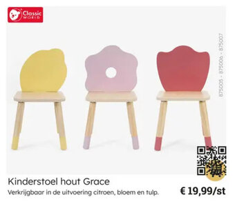 Multi bazar Kinderstoel hout Grace aanbieding