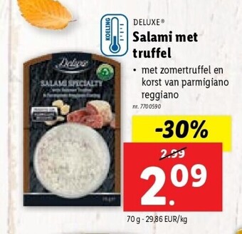Lidl Salami met truffel aanbieding