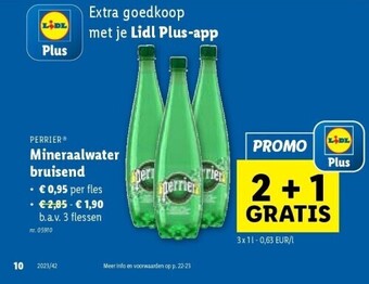 Lidl Mineraalwater bruisend aanbieding