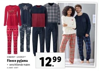 Lidl Fleece pyjama aanbieding