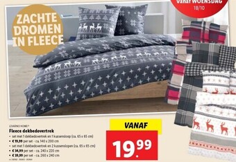 Lidl Fleece dekbedovertrek aanbieding