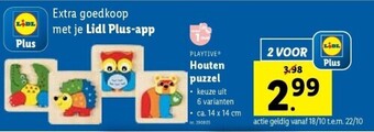 Lidl Houten puzzel aanbieding