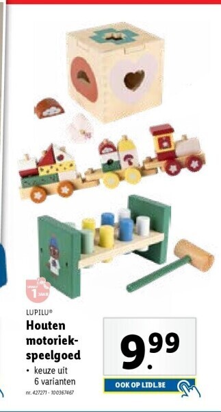 Lidl Houten motoriekspeelgoed aanbieding
