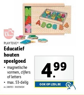 Lidl Educatief houten speelgoed aanbieding