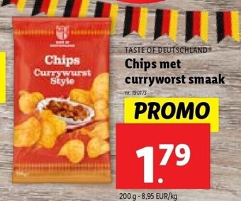 Lidl Chips met curryworst smaak aanbieding