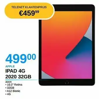 AUVA Apple ipad 4g 2020 32gb aanbieding
