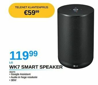 AUVA Lg wk7 smart speaker aanbieding