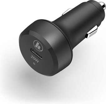 Hama autolader power delivery (pd)/qualcomm 20 watt zwart
