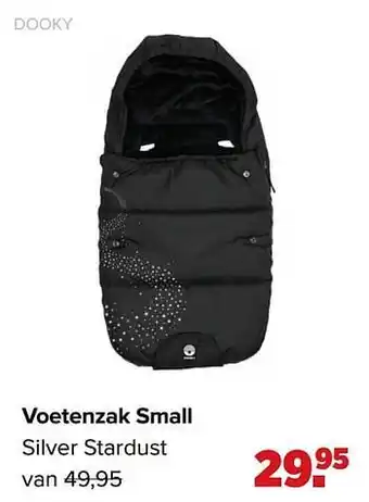 Voetenzak small silver stardust