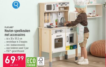 Houten speelkeuken met accessoires