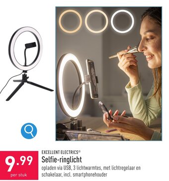 ALDI EXCELLENT ELECTRICS Selfie-ringlicht aanbieding