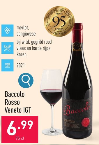 ALDI Baccolo Rosso Veneto IGT 75 cl aanbieding