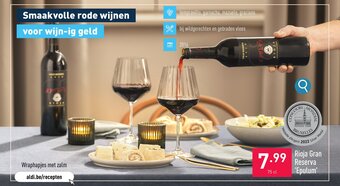 ALDI Rioja Gran Reserva 'Epulum' 75 cl aanbieding