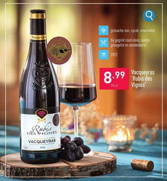 ALDI Vacqueyras 'Rubis des Vignes' 75 cl aanbieding