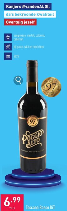 ALDI Toscana Rosso IGT 75 cl aanbieding