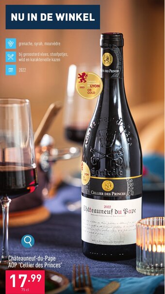 ALDI Châteauneuf-du-Pape AOP 'Cellier des Princes' 75 cl aanbieding