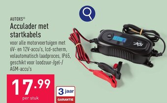 ALDI AUTOXS Acculader met startkabels aanbieding