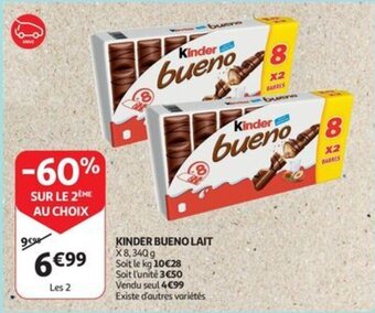 Auchan KINDER BUENO LAIT aanbieding