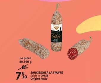 Auchan SAUCISSON À LA TRUFFE aanbieding