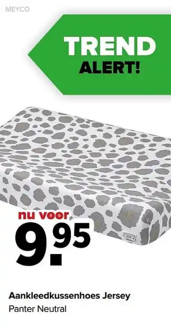 Aankleedkussenhoes jersey panter neutral