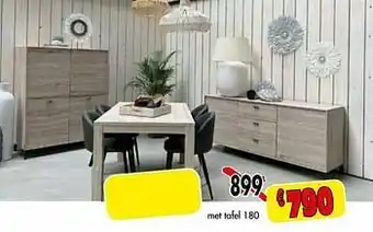 Budget Meubelen Met tafel 180 aanbieding