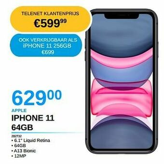 AUVA Apple iphone 11 64gb aanbieding