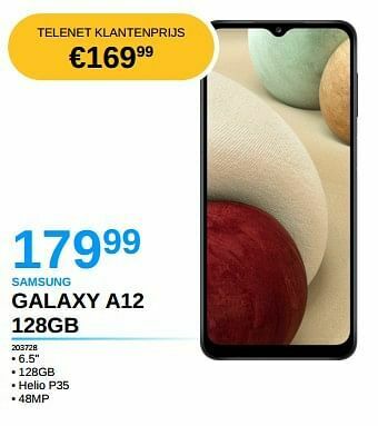 AUVA Samsung galaxy a12 128gb aanbieding