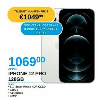 AUVA Apple iphone 12 pro 128gb aanbieding