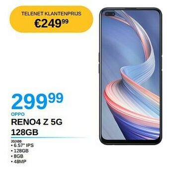 AUVA Oppo reno4 z 5g 128gb aanbieding