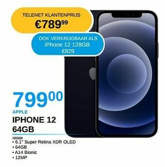 AUVA Apple iphone 12 64gb aanbieding