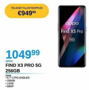 AUVA Oppo find x3 pro 5g 256gb aanbieding