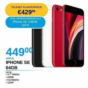 AUVA apple iphone se 64gb aanbieding