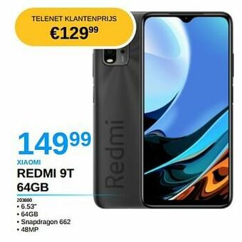 AUVA Xiaomi redmi 9t 64gb aanbieding