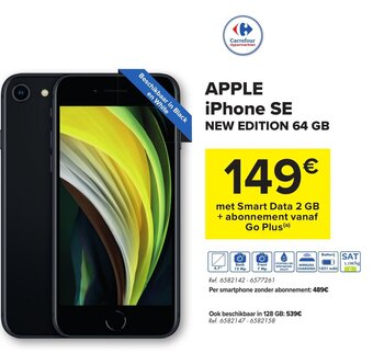 Carrefour Apple iPhone SE new edition 64gb aanbieding