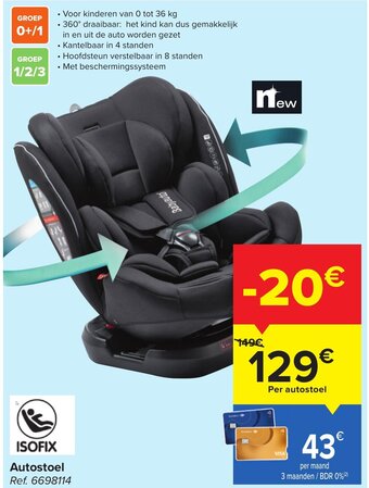 Carrefour Autostoel aanbieding