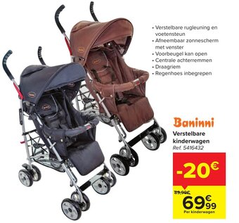 Carrefour Verstelbare kinderwagen aanbieding