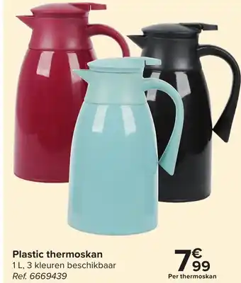 Carrefour Plastic thermoskan 1L aanbieding