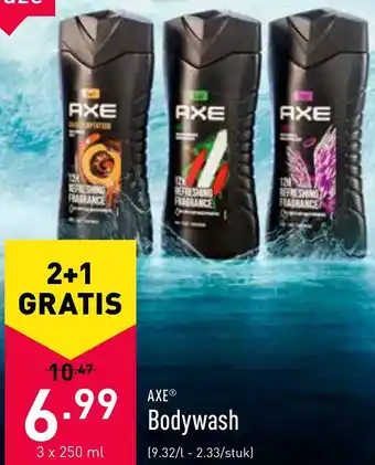 ALDI Axe Bodywash 3x250 ml aanbieding