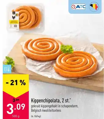 ALDI Kippenchipolata, 2 st. 500g aanbieding