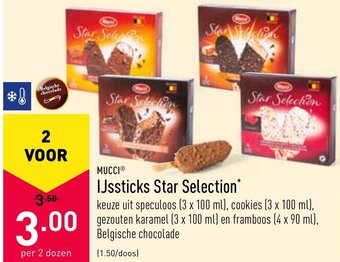 ALDI Mucci Ijssticks Star Selection aanbieding