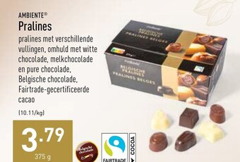 ALDI Ambiente Pralines 375g aanbieding