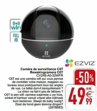 Cora Ezviz caméra de surveillance c6t bewakingcamera c6t cv248-a0-32wfr aanbieding