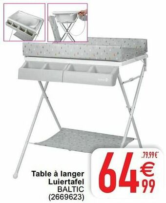 Cora Table à langer luiertafel baltic aanbieding