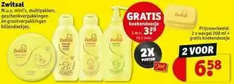 Kruidvat Wasgel + gratis koekendoosje aanbieding