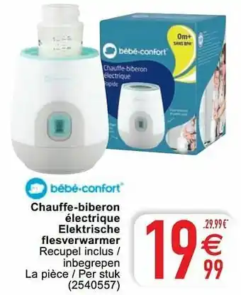Cora Chauffe-biberon électrique elektrische flesverwarmer aanbieding